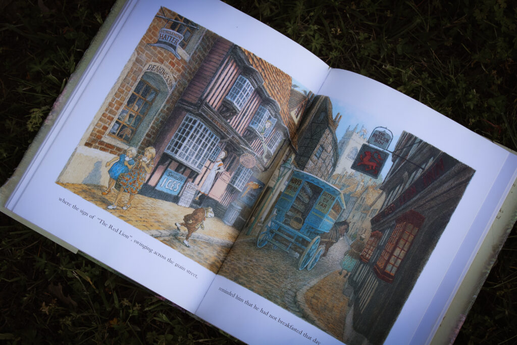 The Wind in the Willows book laying open.