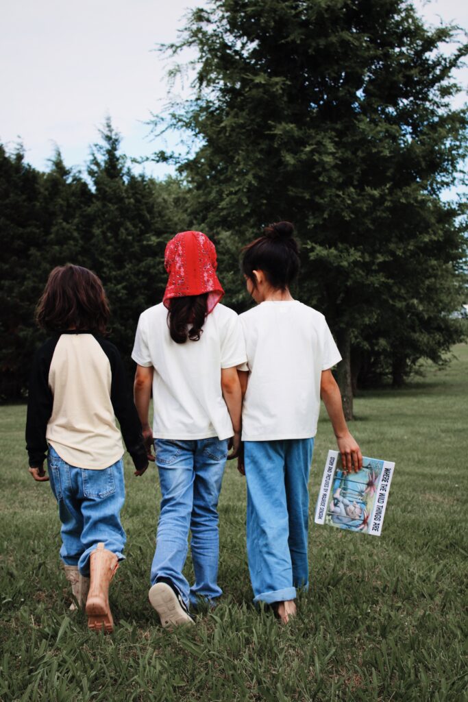 Girls walking together.