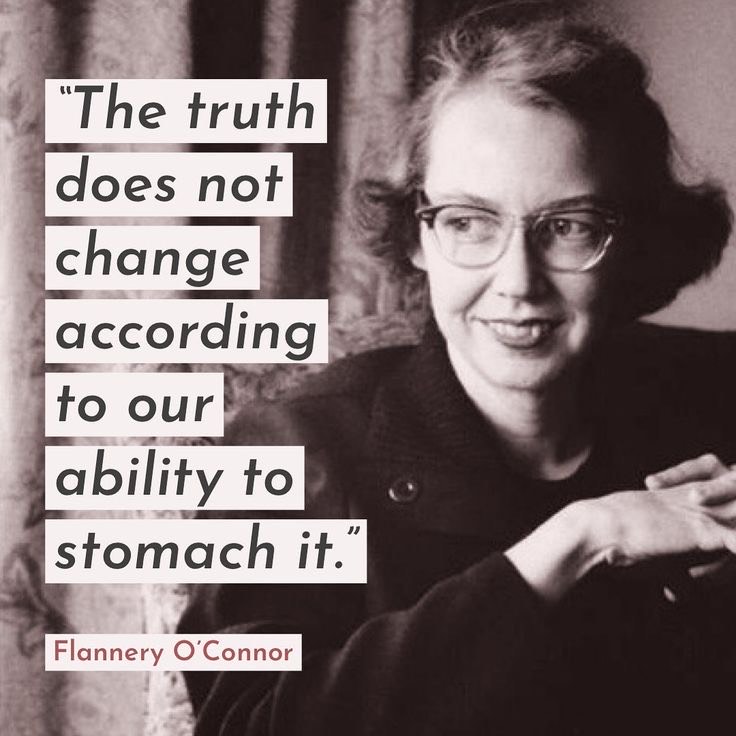 Picture and quote of Flannery O'Conner