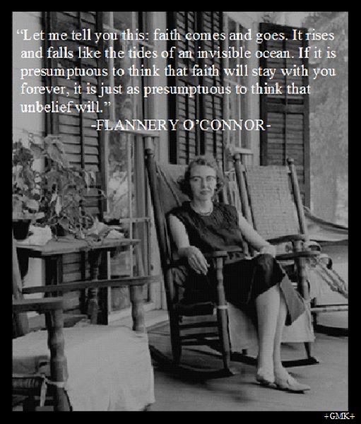 Picture and quote of Flannery O'Conner